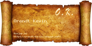 Orendt Kevin névjegykártya