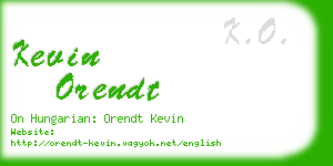 kevin orendt business card